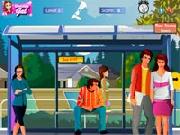 Baci Alla Fermata Del Bus