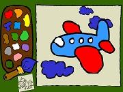 Colora Aereo Mucca Pesci E Montagne Per Bimbi