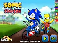 Sonic E Bart Simpson Gara Di Bici